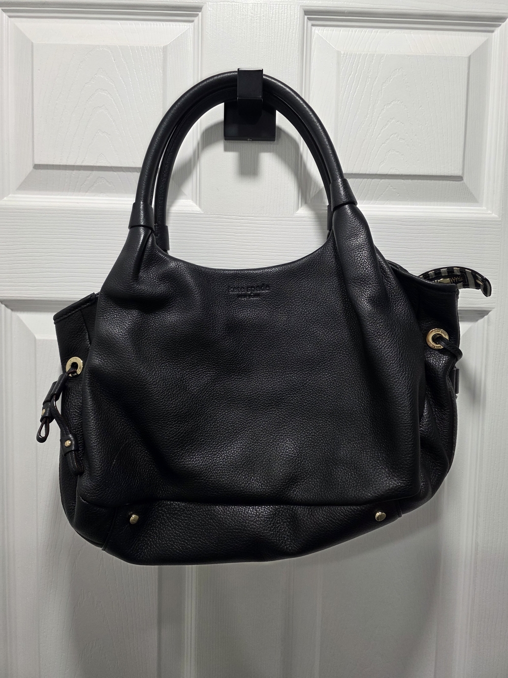Cole Haan Black Pebbled Leather Tote